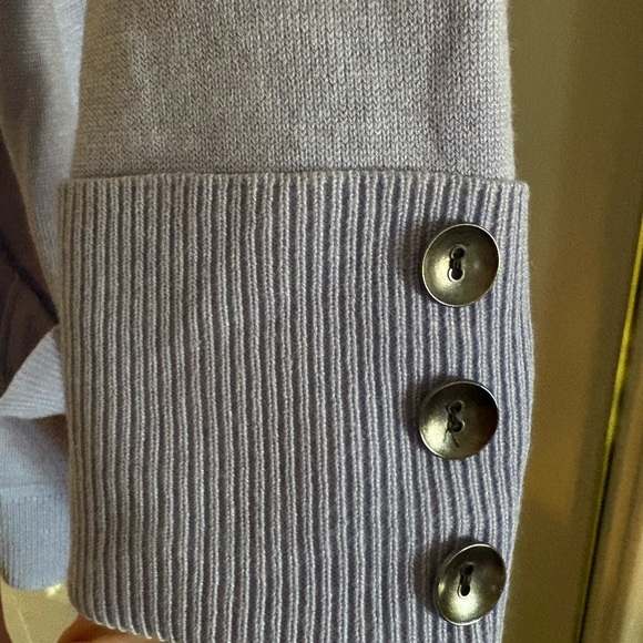 Lavender Cardigan with Patterned Scarf - Picture 5 of 6